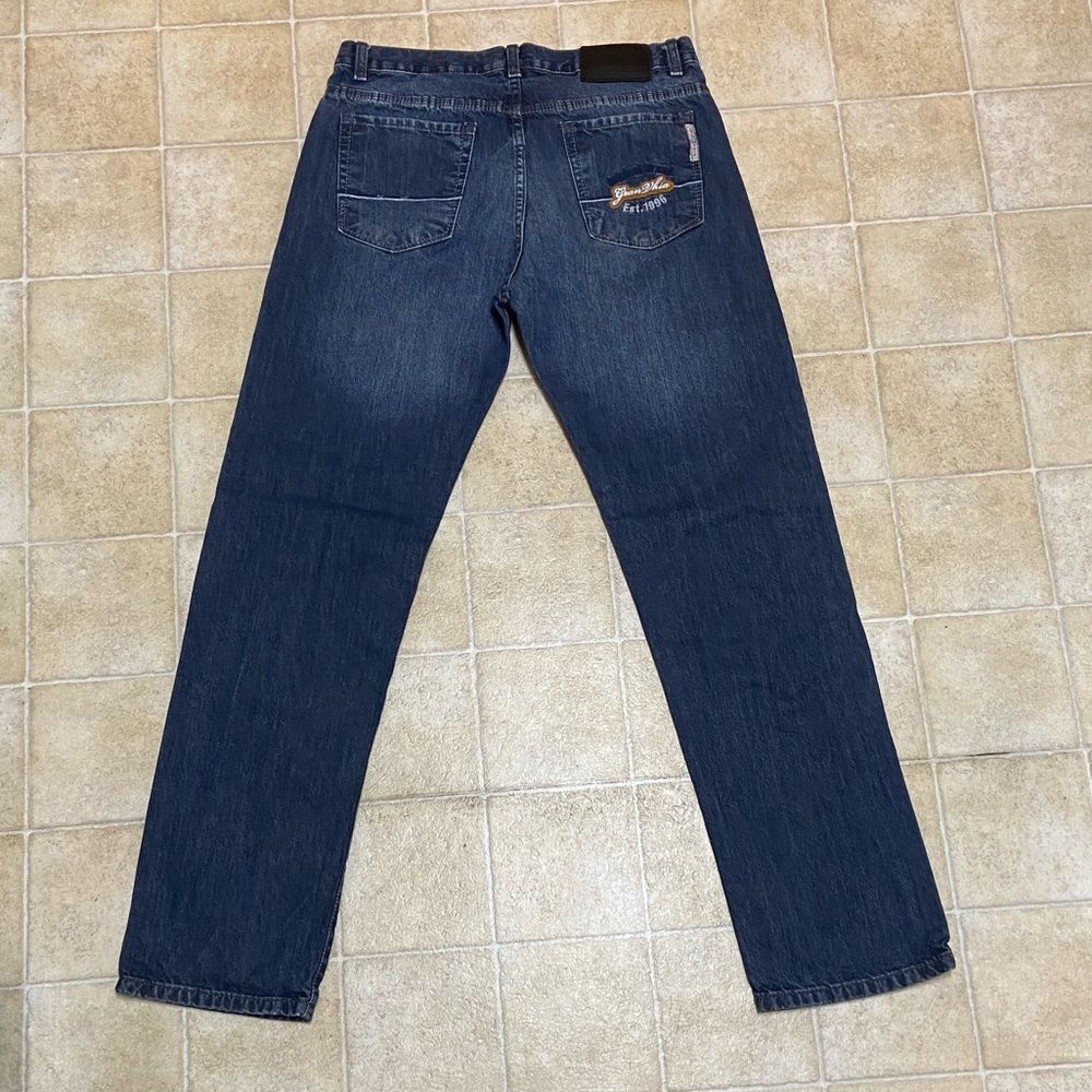 Vintage Gran Vhia GV Men's Relaxed Jeans 💯% Cotton in Dark Blue Size 34
